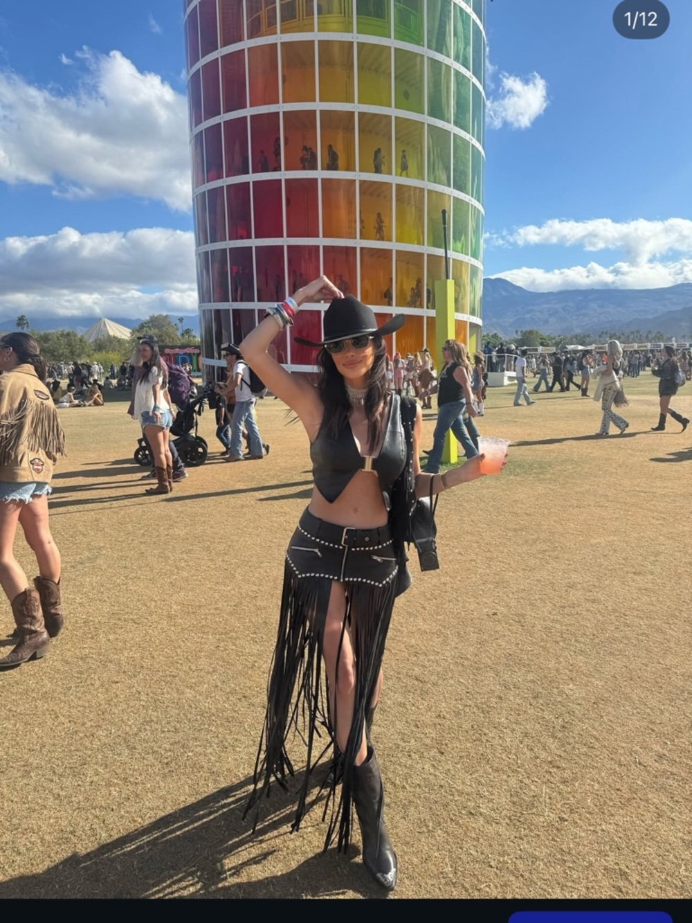 Black Fringe Festival Skirt - Edgy Boho Style